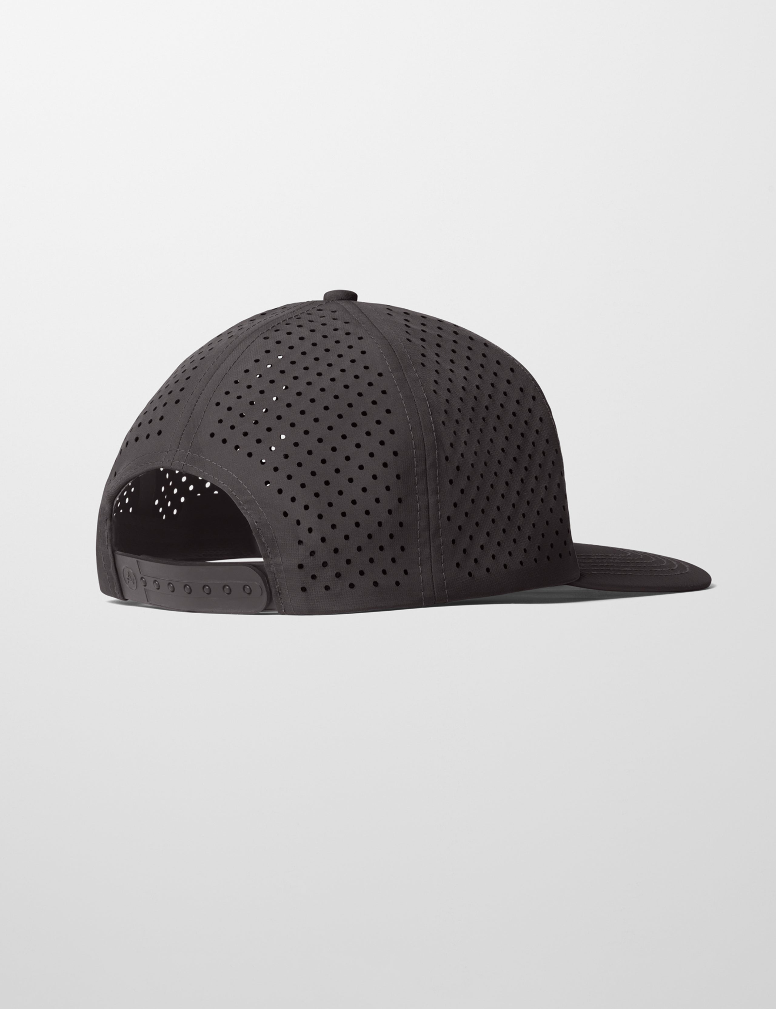 Rear 3/4 view of Adventure Mesh Hat in Onyx Black from AETHER Apparel.