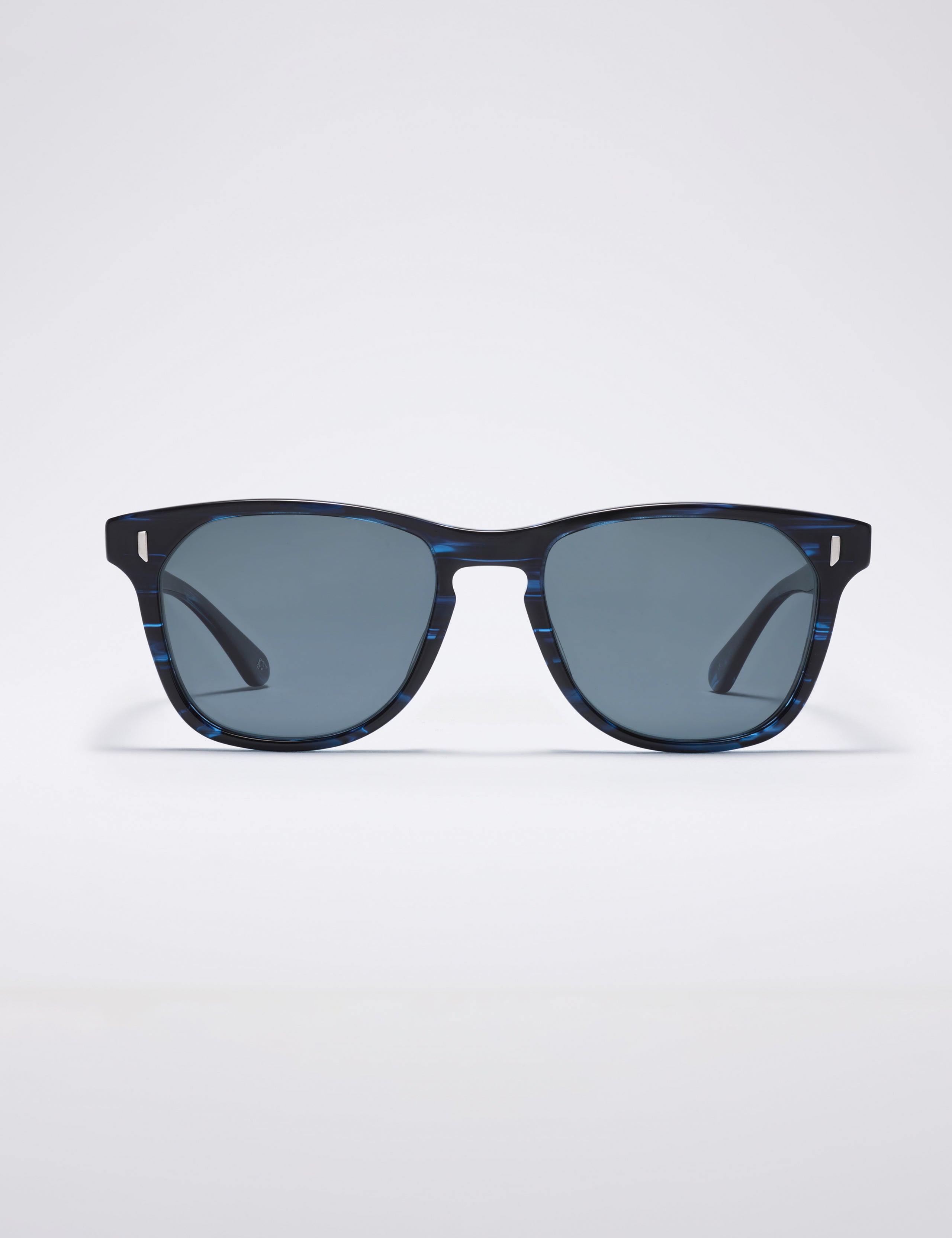 Front view of Yosemite Sunglass in Blue Tortoise with Blue Lens from AETHER Apparel.